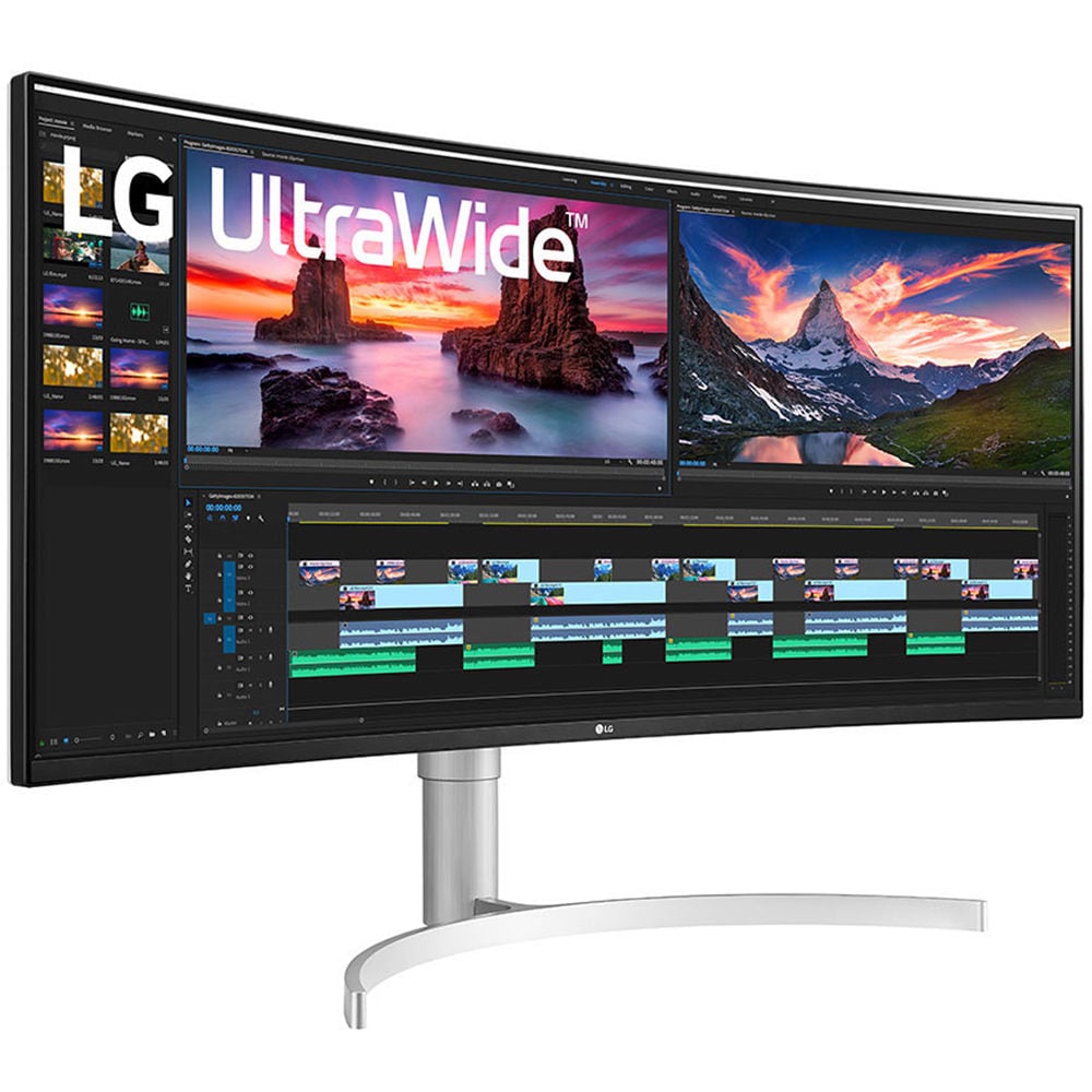 Monitor Gaming curbat LED Nano IPS LG UltraWide 38WN95CP-W, 38", QHD+, 144Hz, AMD FreeSync Premium Pro, alb