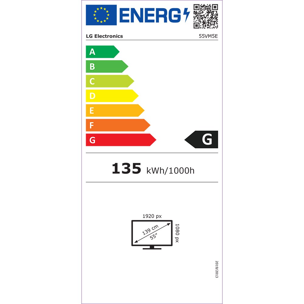 Display profesional LG 55VM5E-A, 55'', Full HD, 60Hz, negru