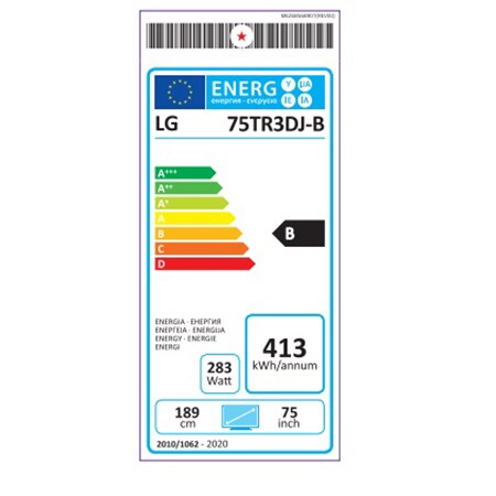 Display profesional LG 75TR3DJ, 75", 4K Ultra HD Touch, 60Hz, negru