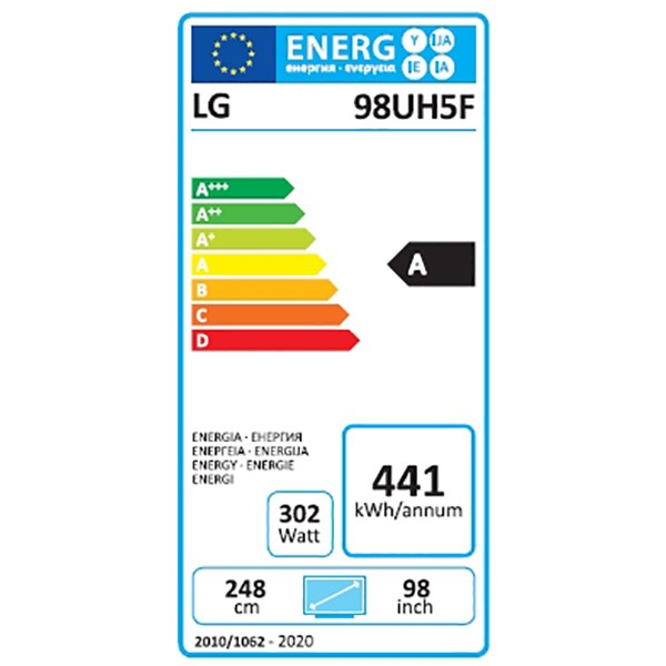 Display profesional LG 98UH5F-H, 98", Ultra HD 4K, 60Hz, negru