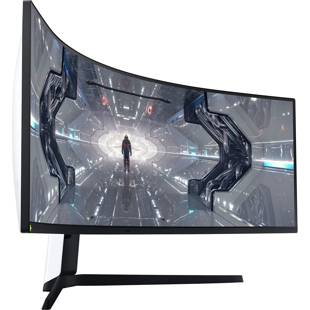 Monitor Gaming curbat LED VA SAMSUNG LC49G95TSSPXEN, 49", Dual QHD, 240Hz, G-Sync, AMD FreeSync Premium Pro, negru-alb