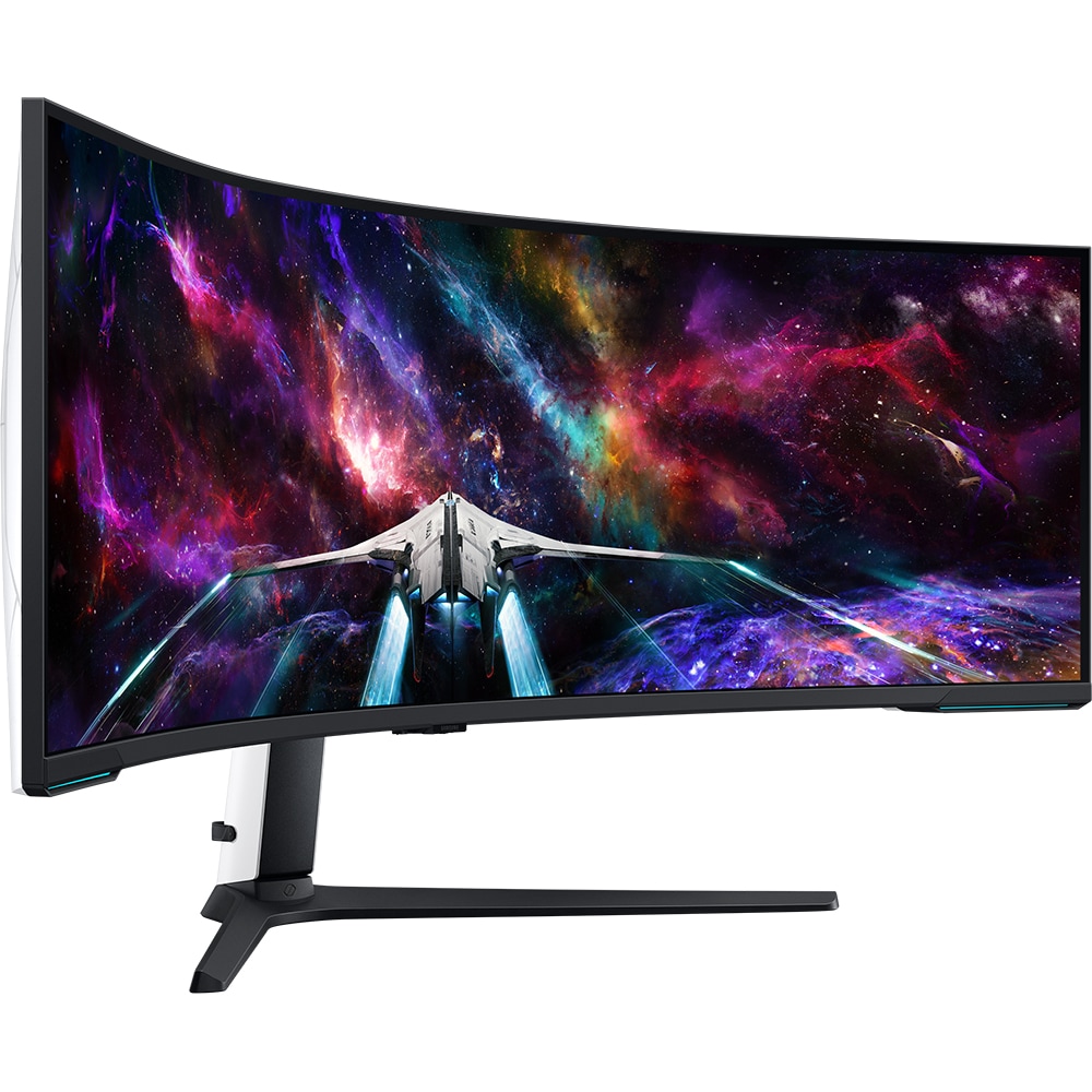Monitor Gaming curbat LED VA SAMSUNG LS57CG952NUX, 57", Dual UHD, 240Hz, AMD FreeSync Premium Pro, HDR, alb