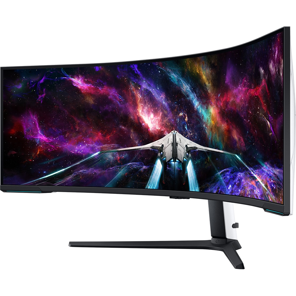 Monitor Gaming curbat LED VA SAMSUNG LS57CG952NUX, 57", Dual UHD, 240Hz, AMD FreeSync Premium Pro, HDR, alb