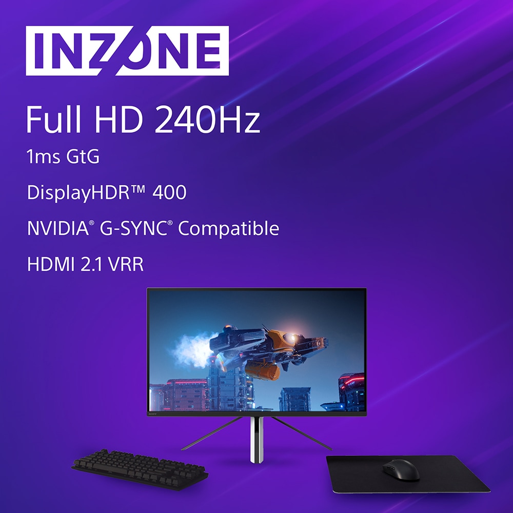 Monitor gaming LCD IPS SONY INZONE M3, 27", Full HD, 240Hz, NVIDIA G-Sync, HDR, alb