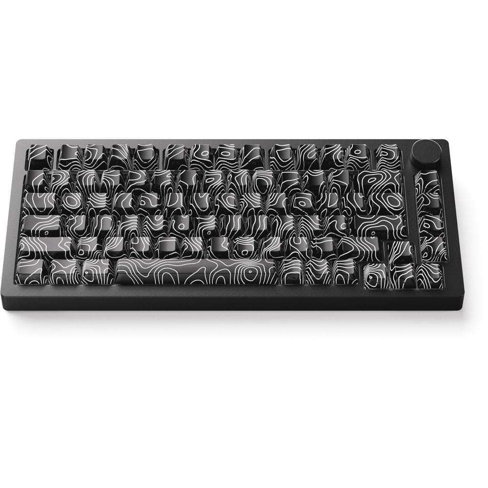 Tastatura Gaming Wireless mecanica MONSGEEK M1 V5 Contour Lines, Bluetooth, USB, Layout US, negru