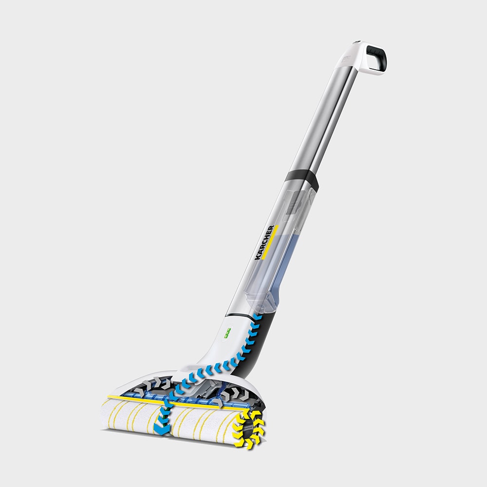 Mop electric KARCHER EWM 2, 0.36l, 7.2V, autonomie max 20 min, alb-galben