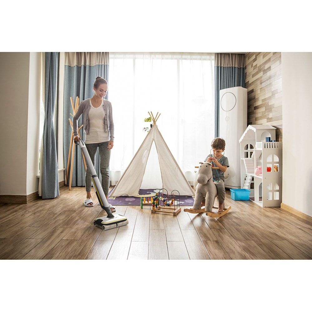 Mop electric KARCHER FC 7 Cordless, 0.4l, 25V, pana la 45 min, alb-negru