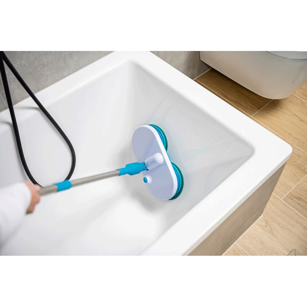 Mop electric MEDIASHOP Hurricane Floating Mop M30457, 7.4V, pana la 90 min, alb-albastru