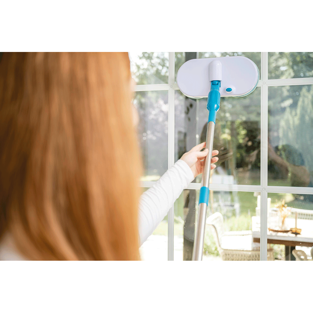Mop electric MEDIASHOP Hurricane Floating Mop M30457, 7.4V, pana la 90 min, alb-albastru