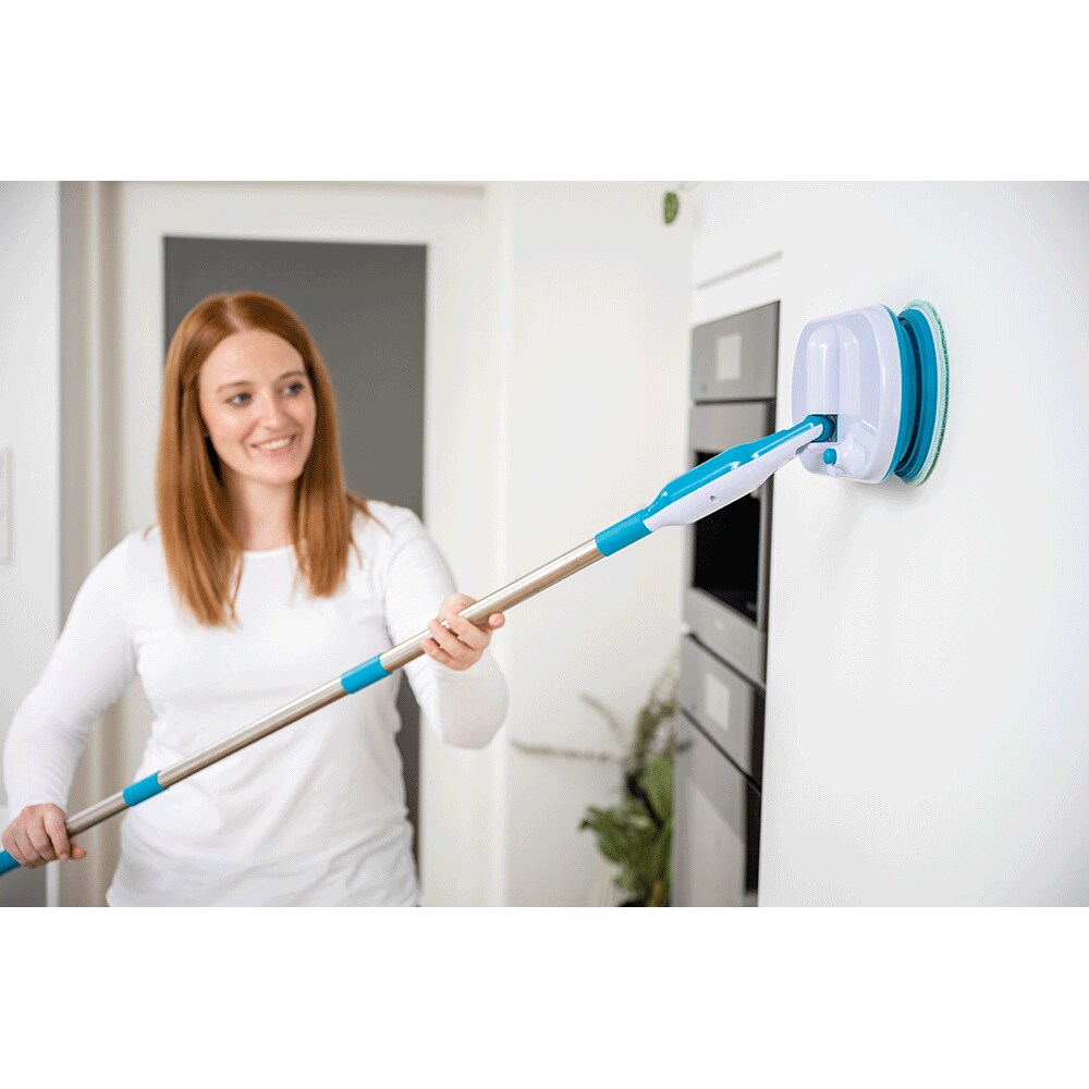 Mop electric MEDIASHOP Hurricane Floating Mop M30457, 7.4V, pana la 90 min, alb-albastru