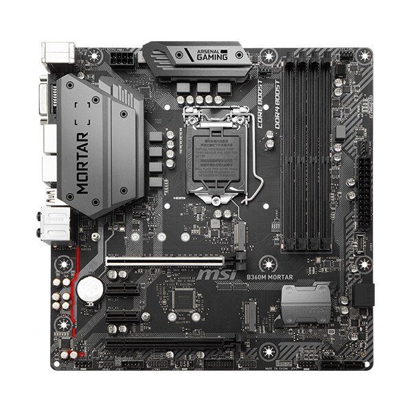 Placa de baza MSI B360M MORTAR, socket 1151, 4xDDR4, 4xSATA3, mATX