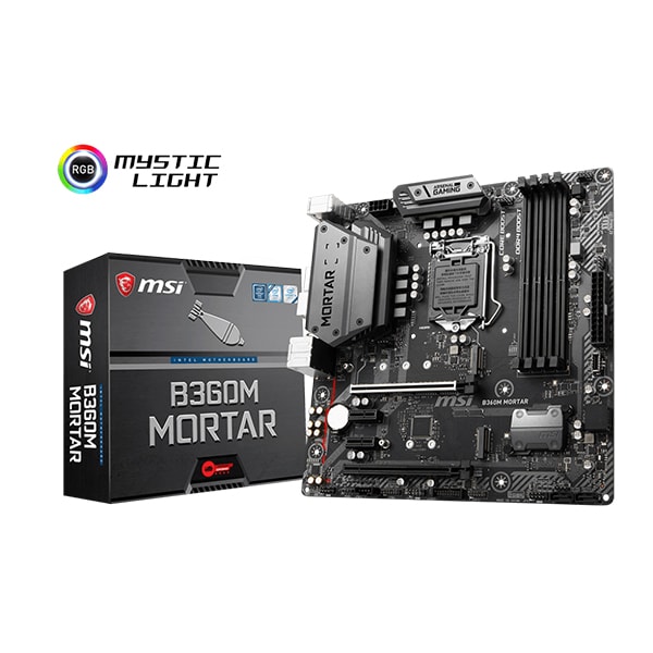 Placa de baza MSI B360M MORTAR, socket 1151, 4xDDR4, 4xSATA3, mATX