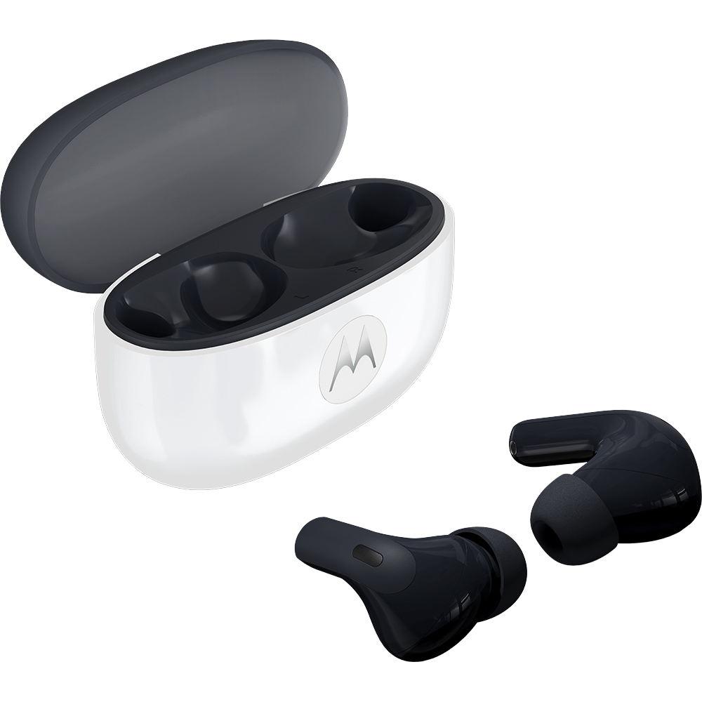 Casti MOTOROLA Moto Buds 2, True wireless, Bluetooth, In-ear, Microfon, Noise Cancelling, Pantone Carbon