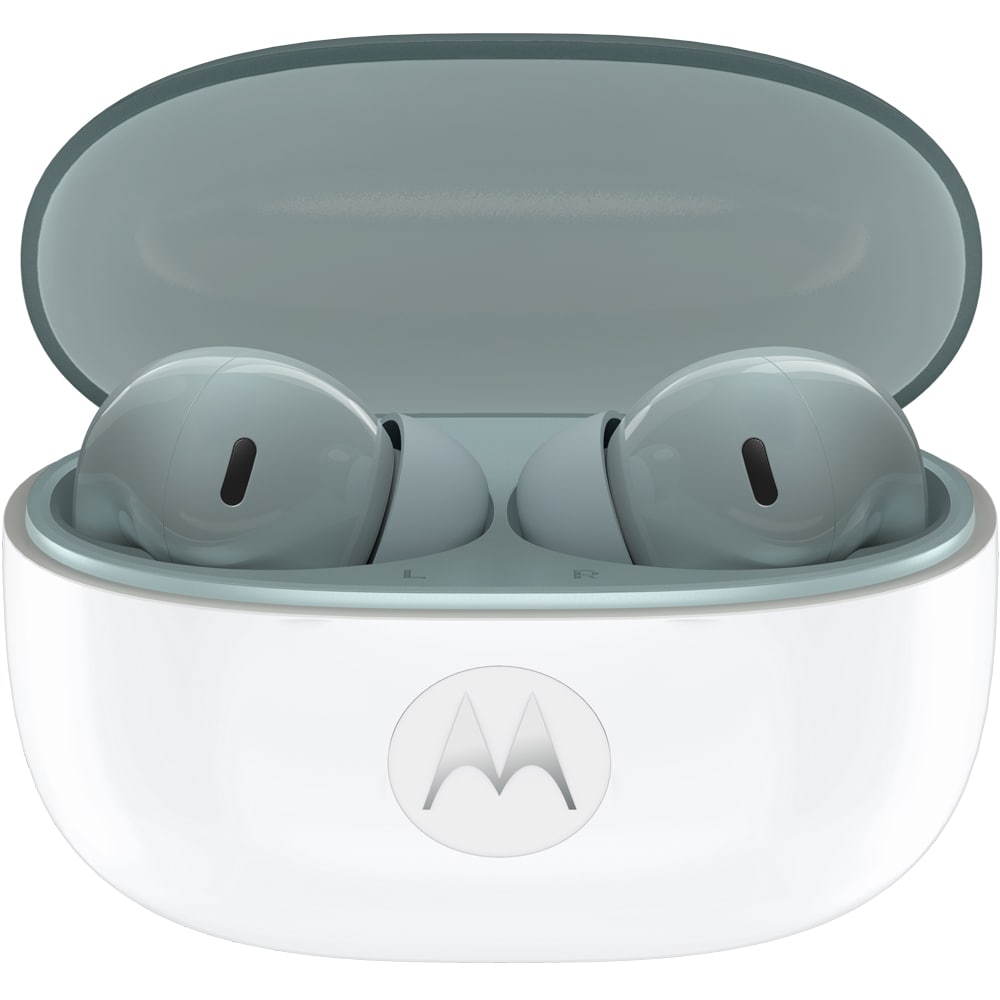 Casti MOTOROLA Moto Buds 2, True wireless, Bluetooth, In-ear, Microfon, Noise Cancelling, Pantone Gray Mist