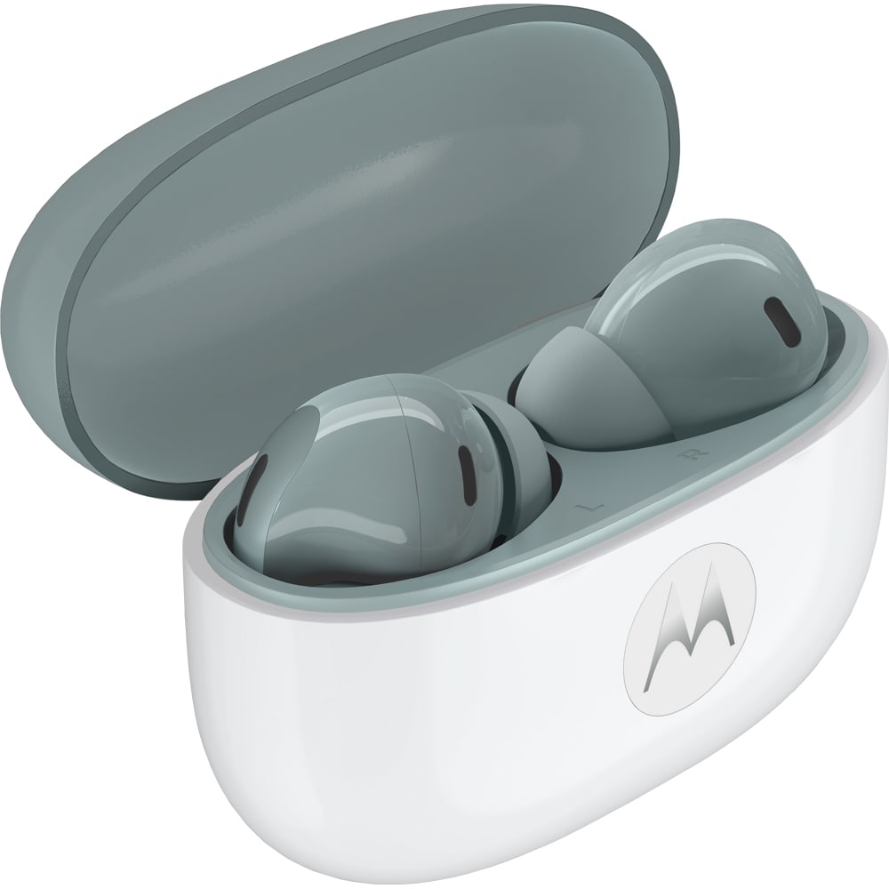 Casti MOTOROLA Moto Buds 2, True wireless, Bluetooth, In-ear, Microfon, Noise Cancelling, Pantone Gray Mist