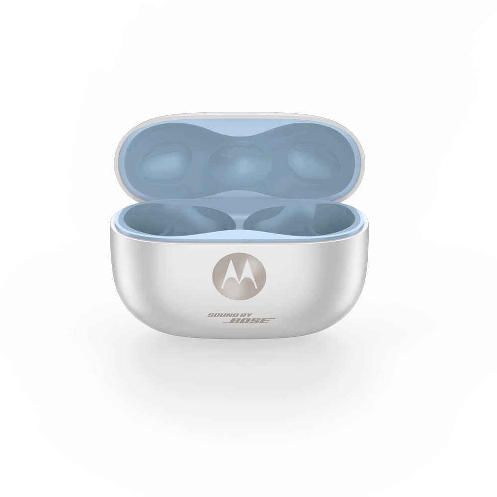 Casti MOTOROLA Moto Buds 2 Plus, True wireless, Bluetooth, In-ear, Microfon, Noise Cancelling, Pantone Bright White