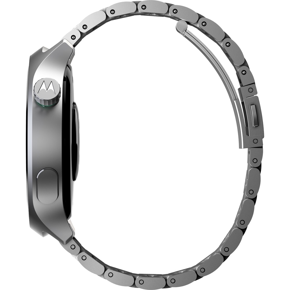 Smartwatch MOTOROLA Moto Watch, 47mm, GPS, Android/iOS, Silver Metallic + Herbal Garden Silicone