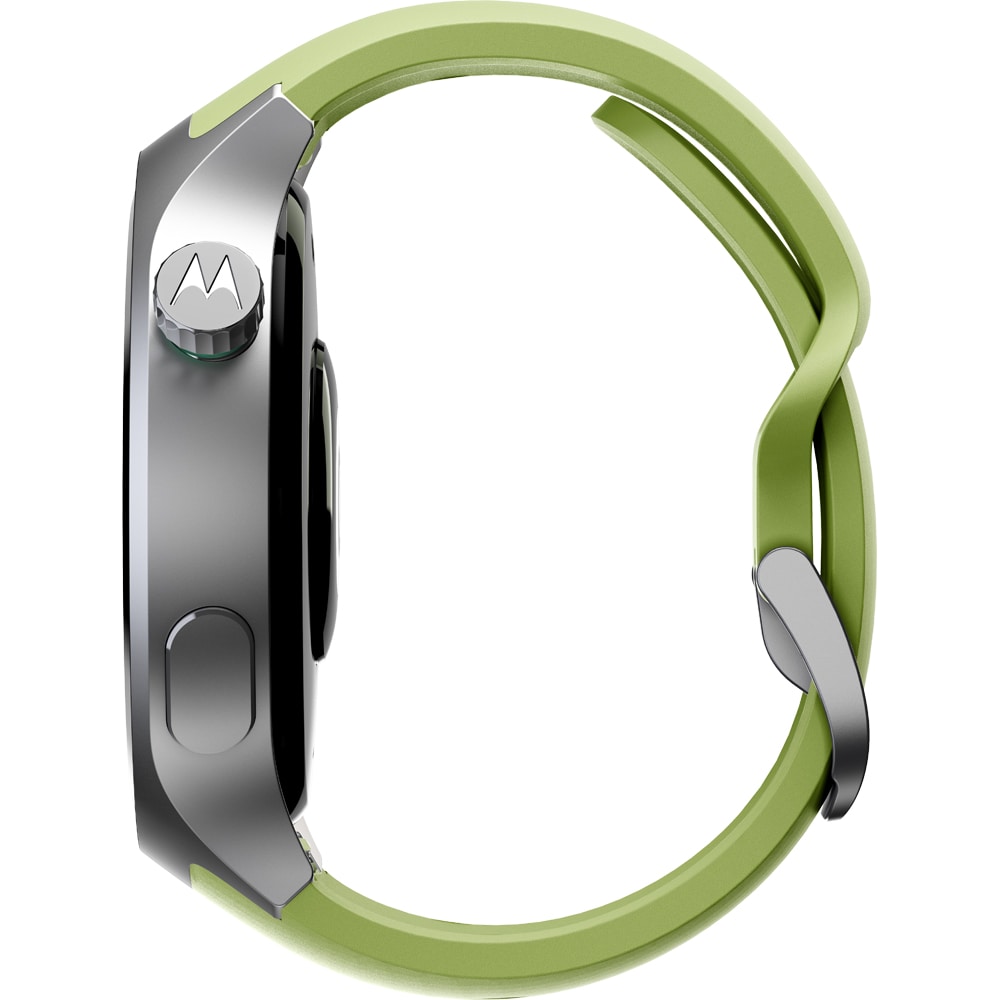 Smartwatch MOTOROLA Moto Watch, 47mm, GPS, Android/iOS, Silver Metallic + Herbal Garden Silicone