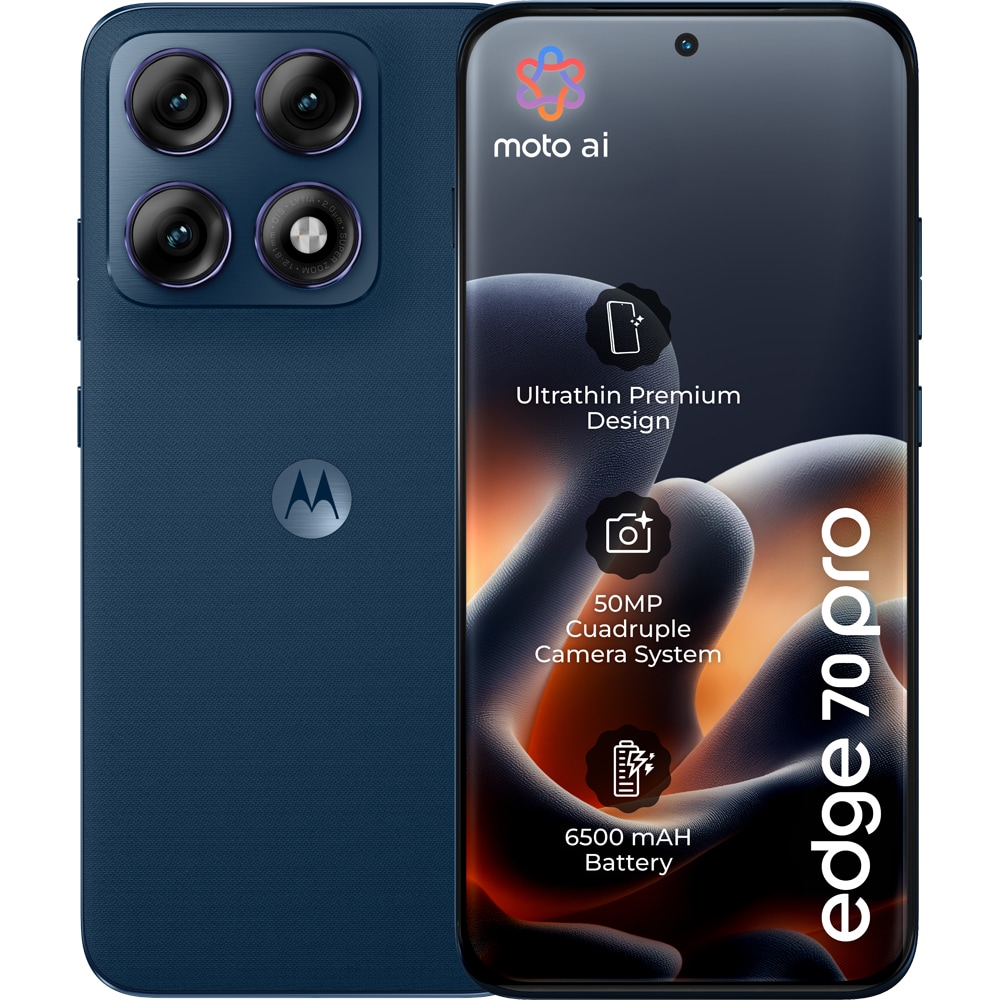 Telefon MOTOROLA Edge 70 Pro, 256GB, 8GB RAM, Dual SIM, Titan
