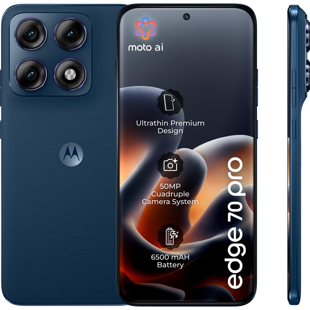 Telefon MOTOROLA Edge 70 Pro, 256GB, 8GB RAM, Dual SIM, Titan