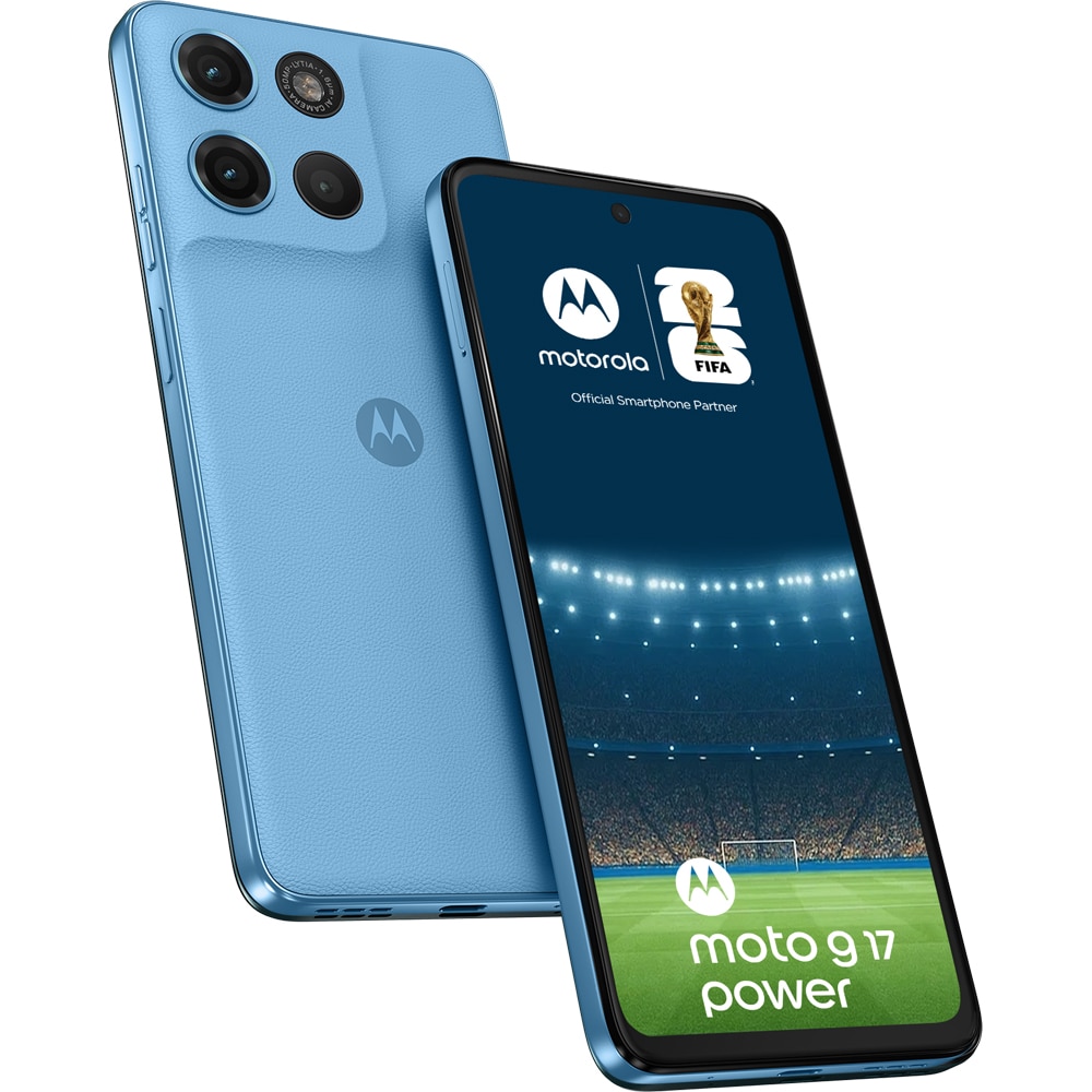 Telefon MOTOROLA G17 Power, 256GB, 8GB RAM, Dual SIM, Alaskan Blue
