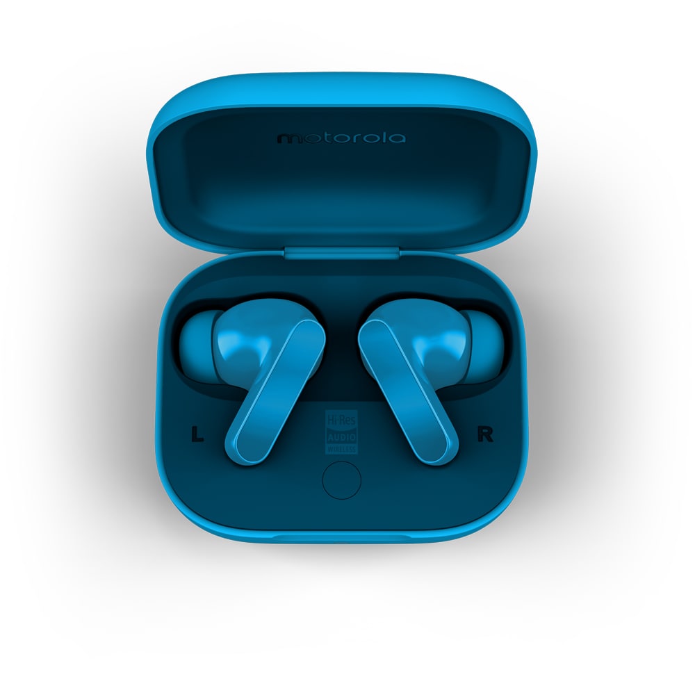 Casti MOTOROLA Moto Buds Bass, True wireless, Bluetooth, In-ear, Microfon, Noise Cancelling, Blue Jewel