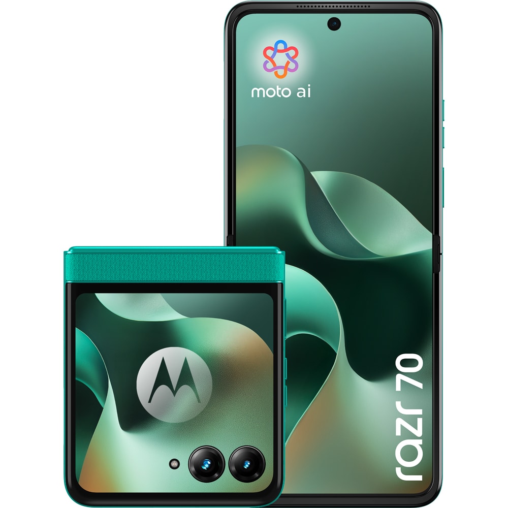 Telefon MOTOROLA Razr 70, 256GB, 8GB RAM, Dual SIM, Sporting Green