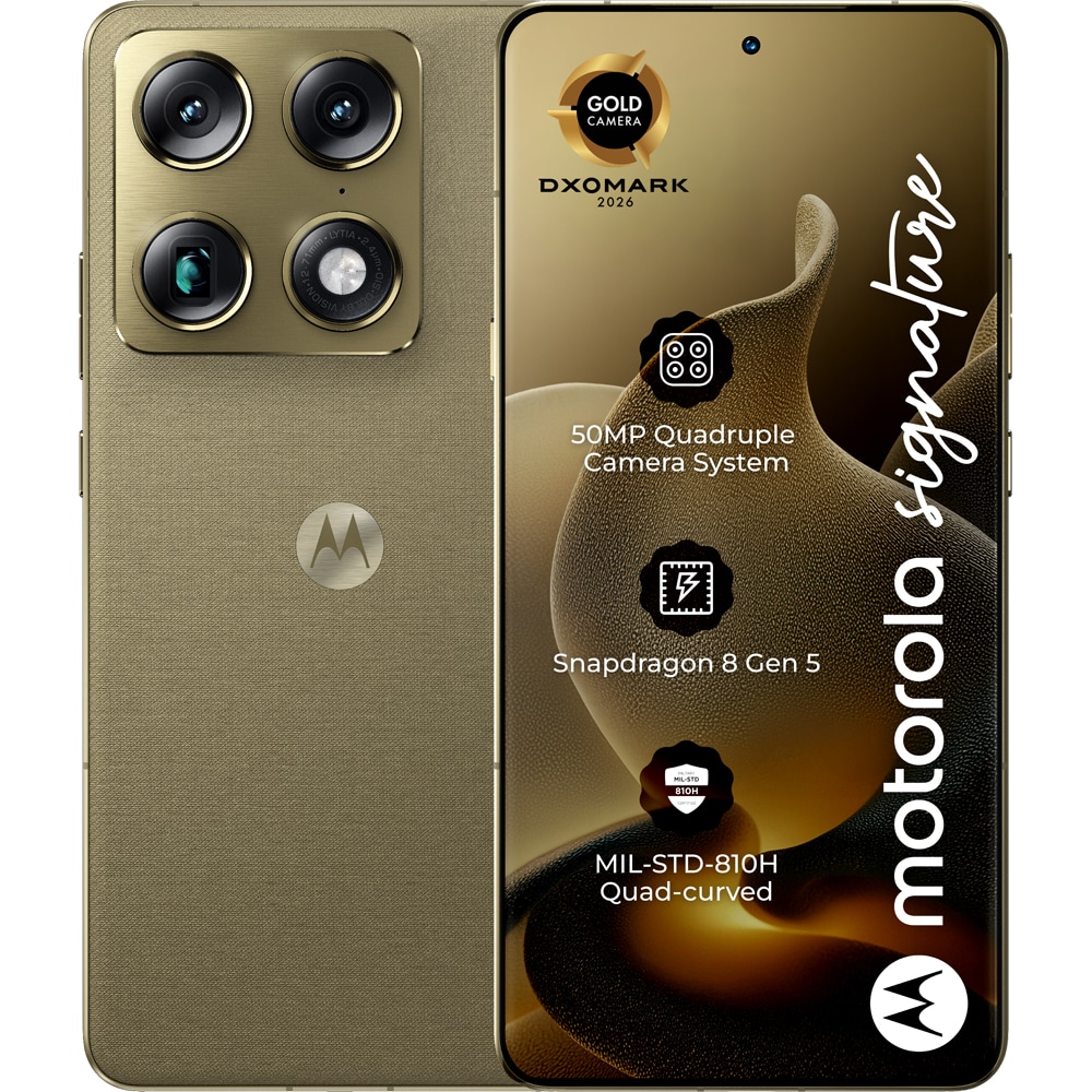 Telefon MOTOROLA Signature, 512GB, 16GB RAM, Dual SIM, Martini Olive