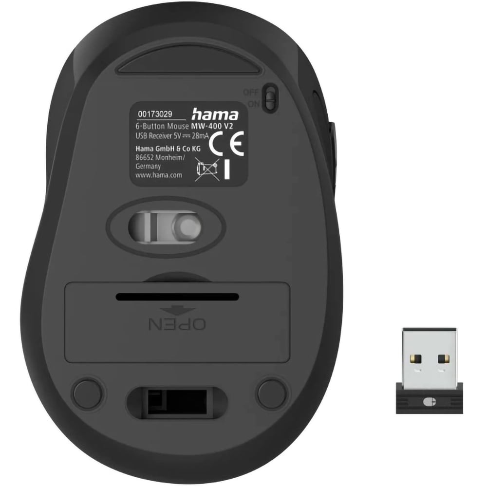 Mouse Wireless HAMA MW-400 V2, 1600 dpi, galben