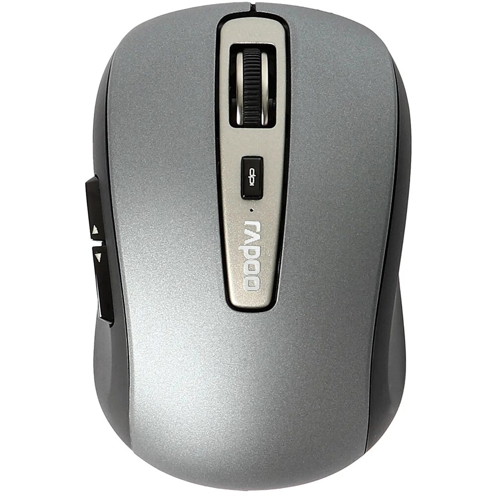 Mouse Wireless RAPOO MT350, Dual Mode, 1600 dpi, Bluetooth, negru-gri