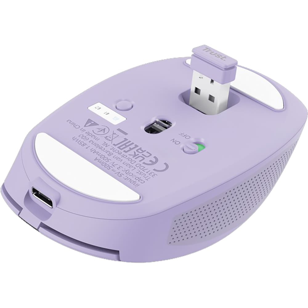 Mouse Wireless TRUST Ozaa 25384, 3200 dpi, violet