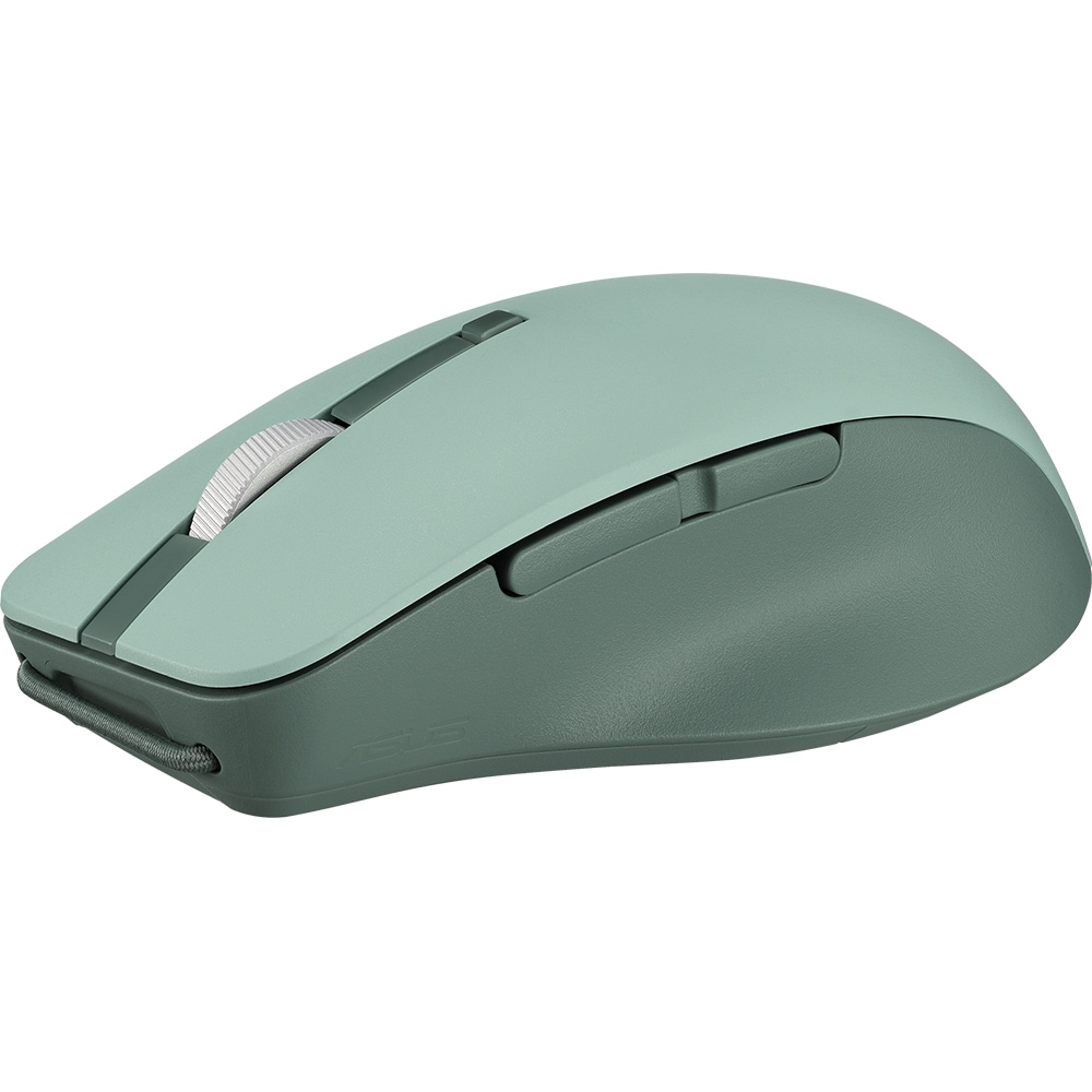 Mouse Wireless ASUS SmartO Mouse MD200 Silent Plus, Dual Mode, 4200 dpi, Bluetooth, verde deschis