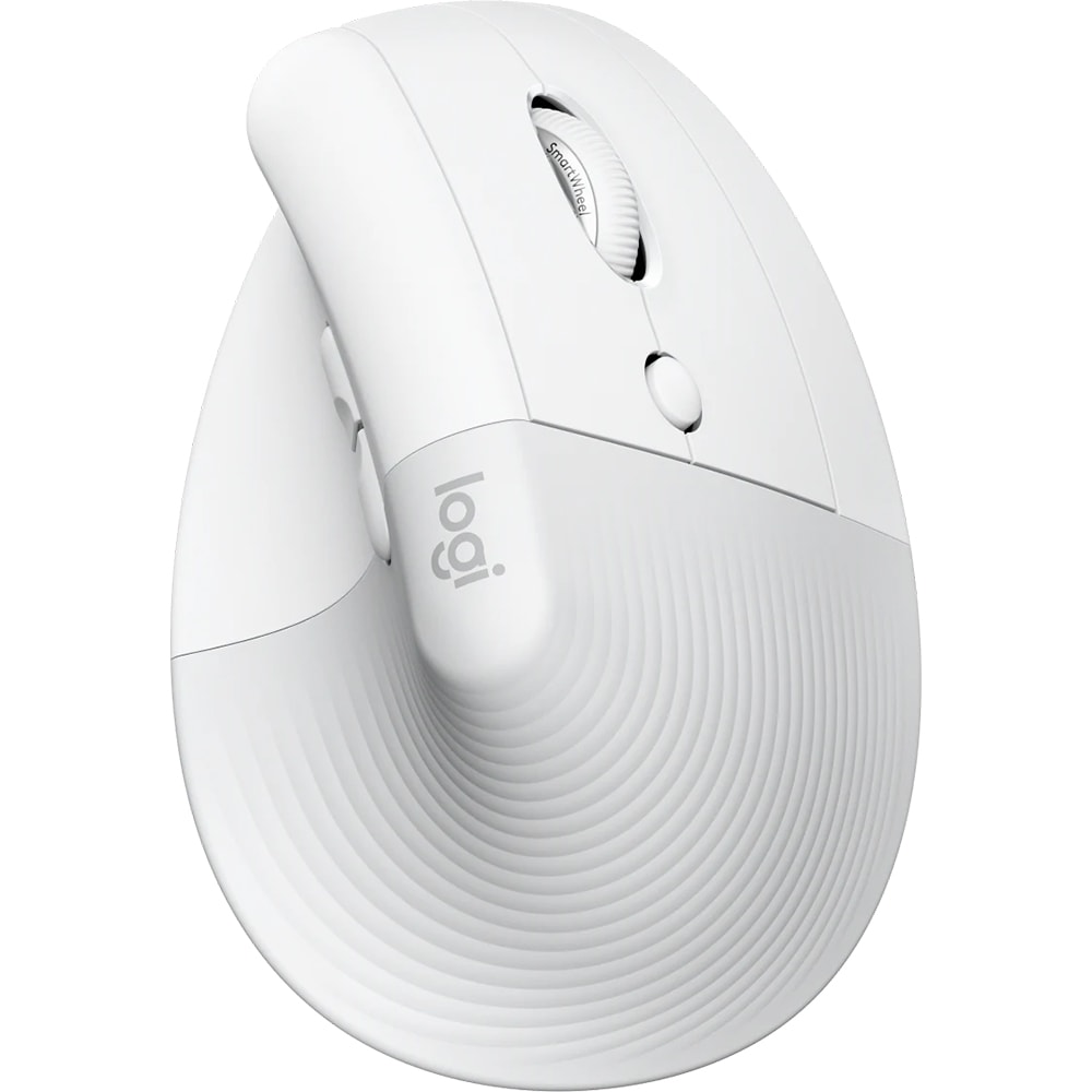 Mouse Bluetooth pentru Mac LOGITECH Lift Vertical , 4000 dpi, alb