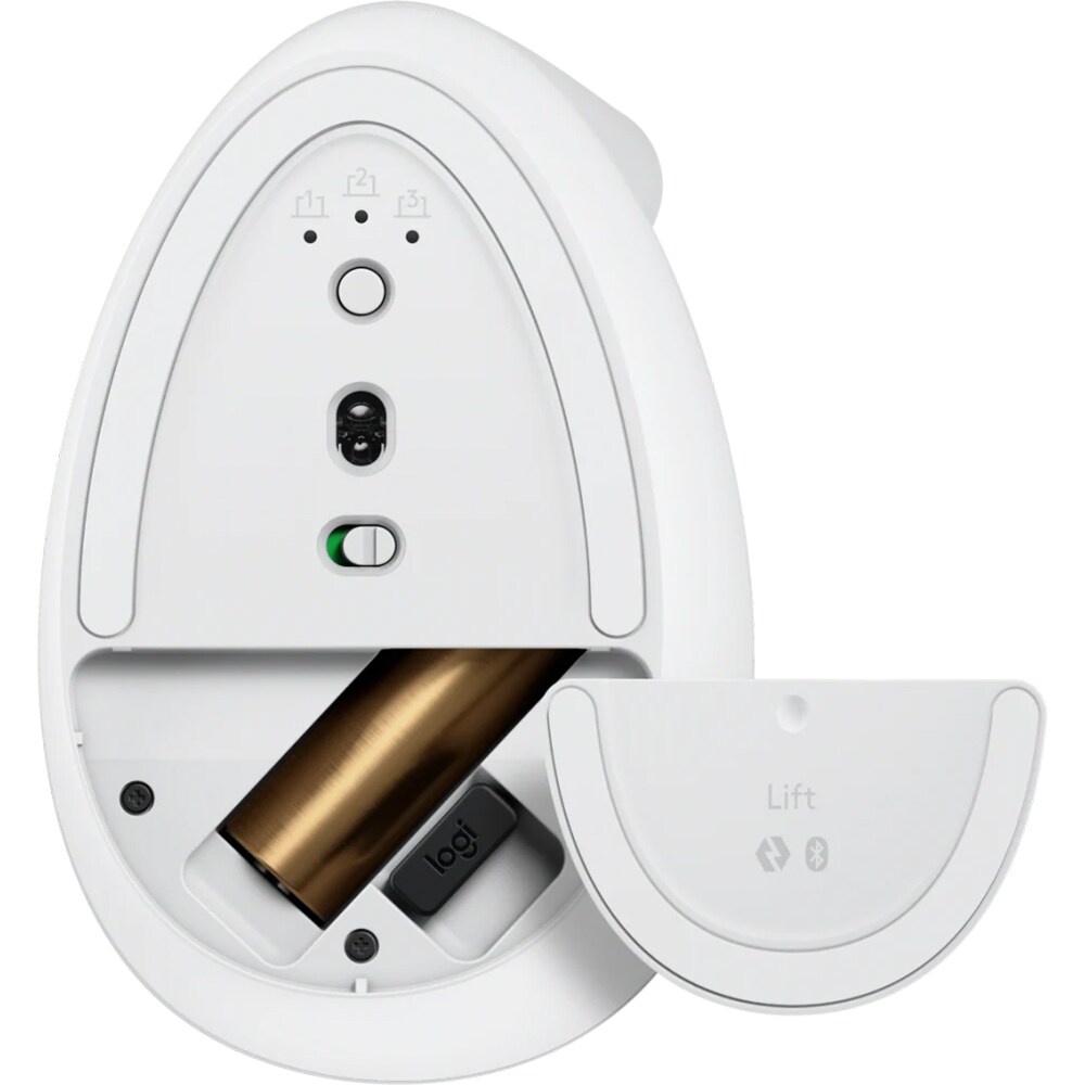 Mouse Bluetooth pentru Mac LOGITECH Lift Vertical , 4000 dpi, alb