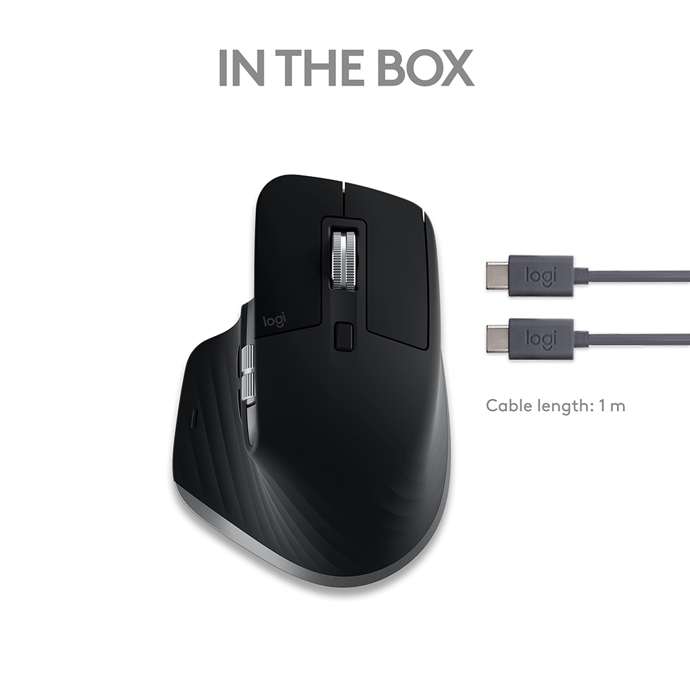 Mouse Bluetooth pentru Mac LOGITECH MX Master 3S, 8000 dpi, negru