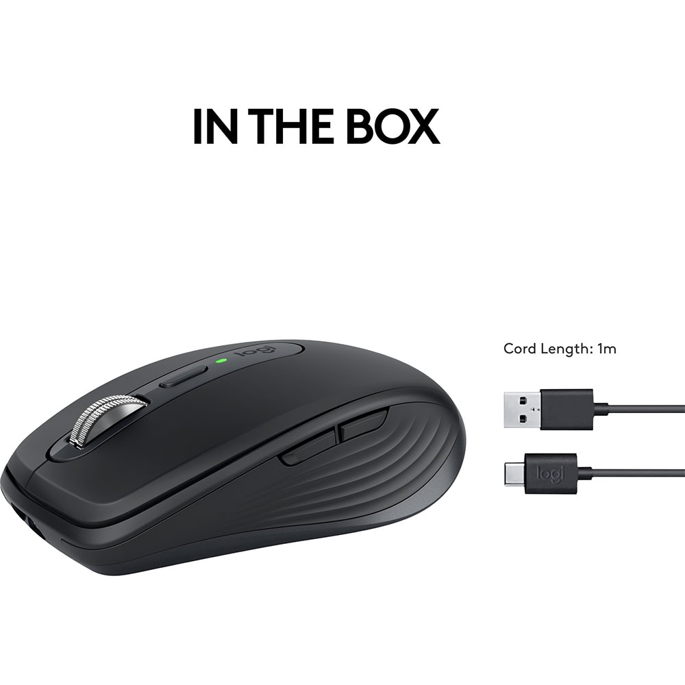 Mouse Wireless LOGITECH MX Anywhere 3S, 8000 dpi, negru