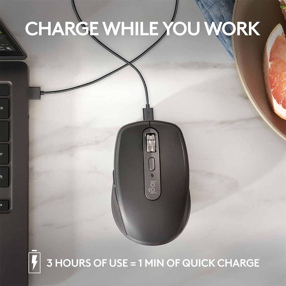 Mouse Wireless LOGITECH MX Anywhere 3S, 8000 dpi, argintiu