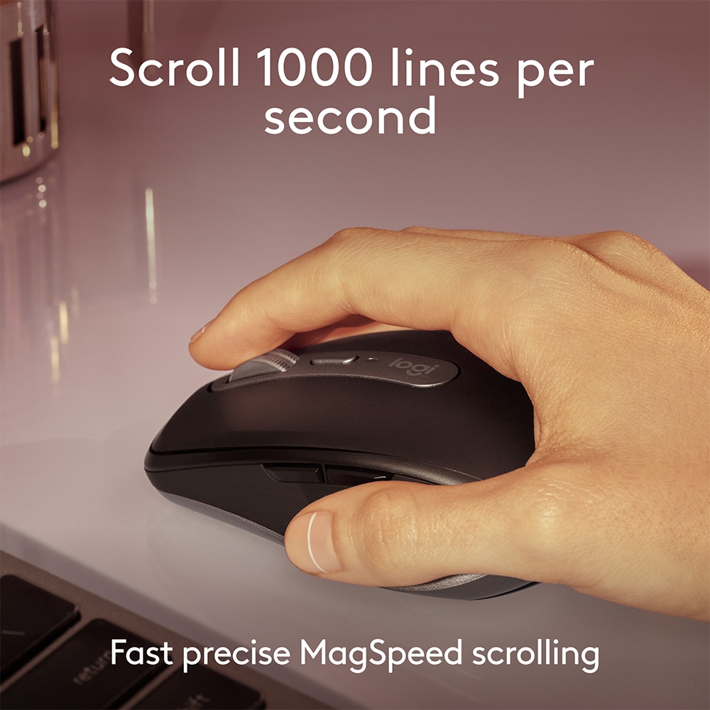 Mouse Bluetooth pentru Mac LOGITECH MX Anywhere 3S, 8000 dpi, alb