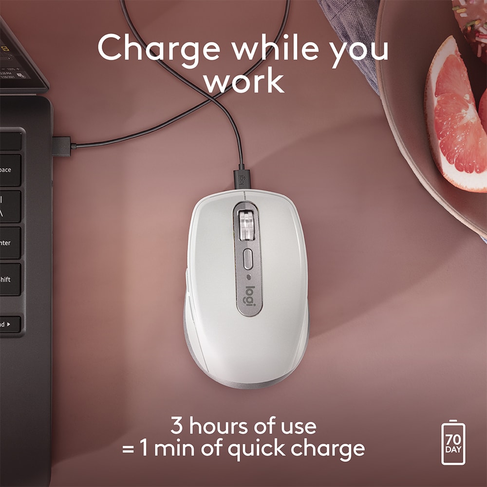 Mouse Bluetooth pentru Mac LOGITECH MX Anywhere 3S, 8000 dpi, alb