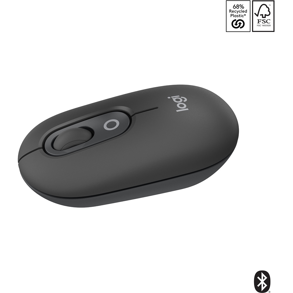 Mouse Wireless LOGITECH Pop Emoji, Dual Mode, Bluetooth, graphite