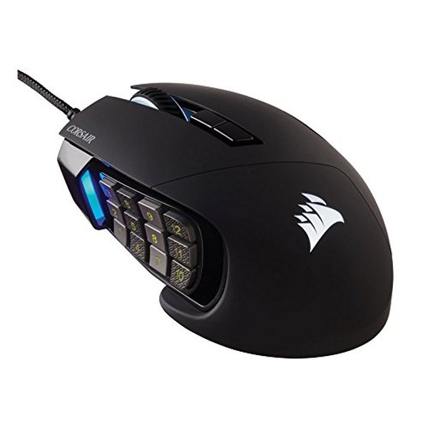 Mouse gaming CORSAIR Scimitar RGB - MMO, 12000 dpi, negru