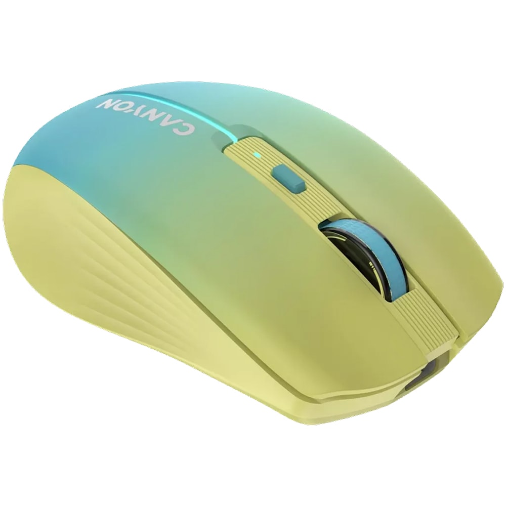 Mouse Wireless CANYON MW-44, Dual Mode, 1600 dpi, Bluetooth, galben
