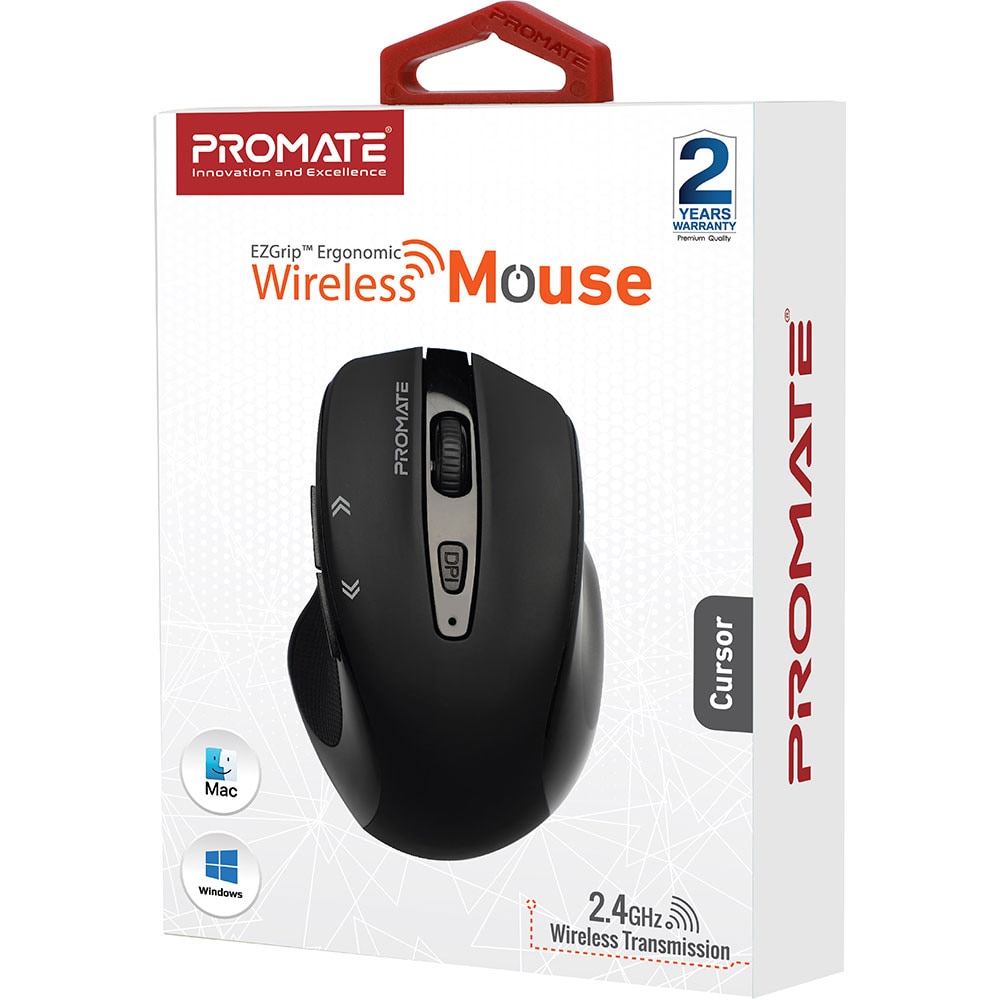 Mouse Wireless PROMATE Cursor, 1600 dpi, negru