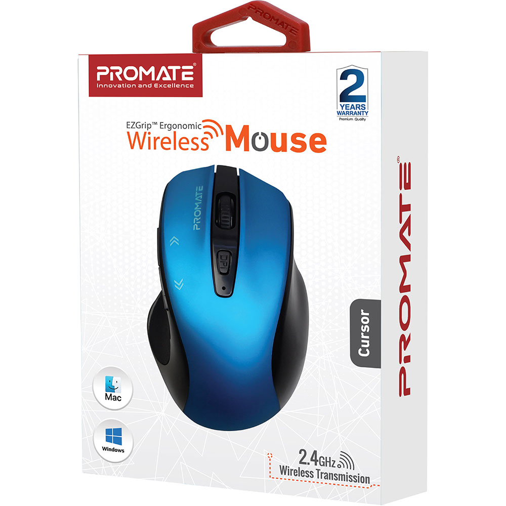 Mouse Wireless PROMATE Cursor, 1600 dpi, albastru