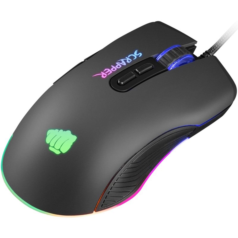 Mouse Gaming FURY Scrapper, 6400 dpi, negru