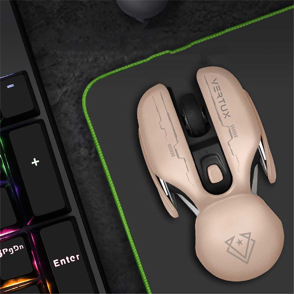 Mouse Gaming Wireless VERTUX Glider, 1600 dpi, roz
