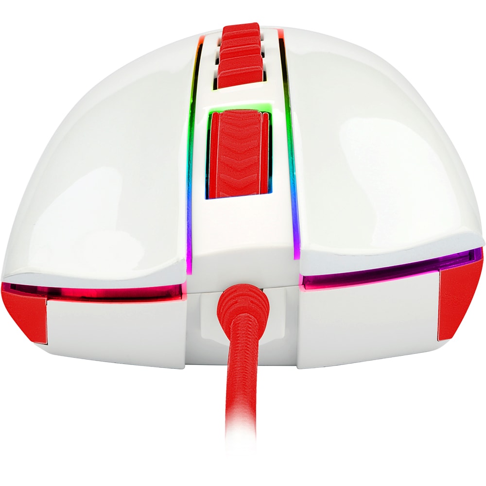Mouse Gaming REDRAGON Cobra M711C, USB, 12400 dpi, alb-rosu
