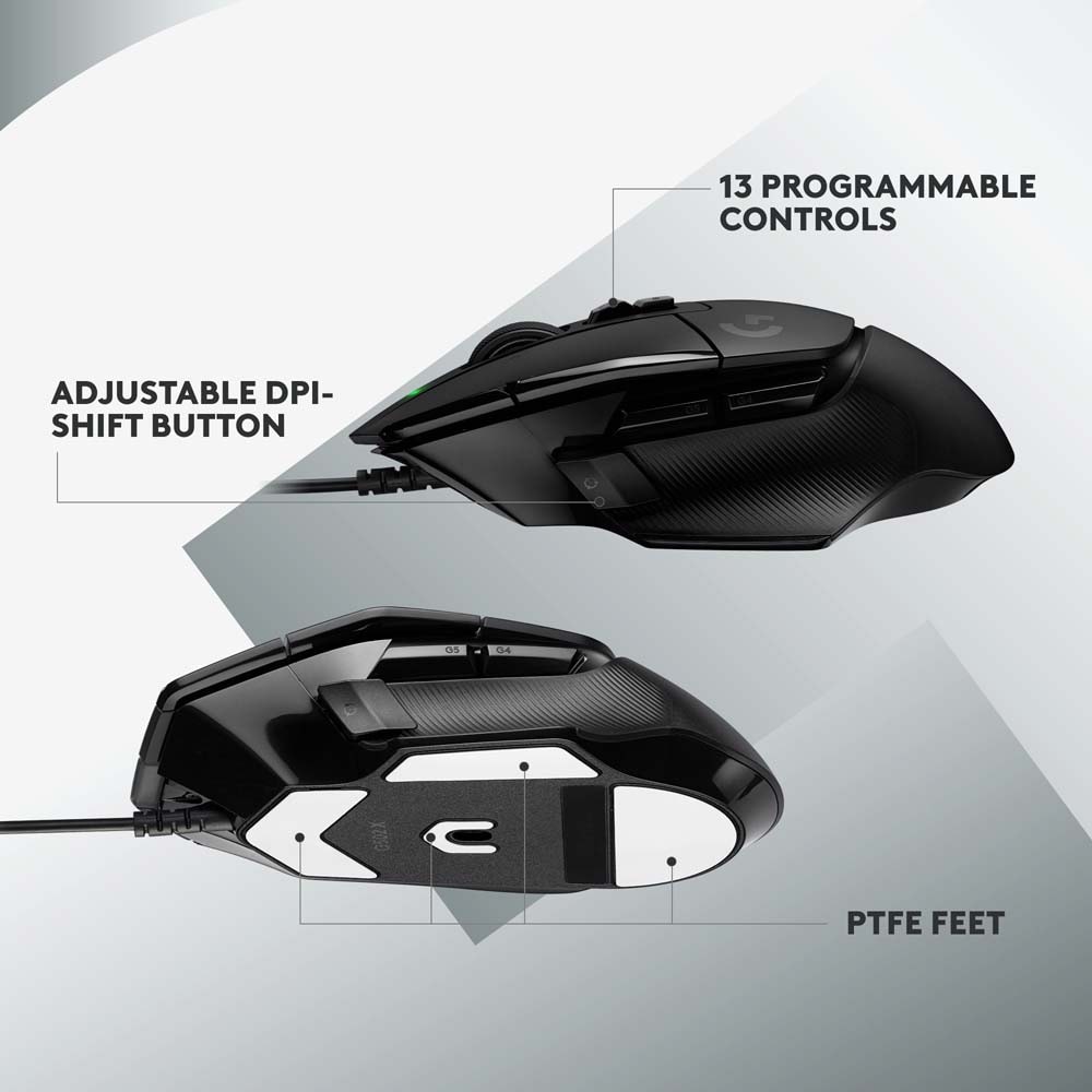 Mouse Gaming LOGITECH G502 X, 25600 dpi, Black