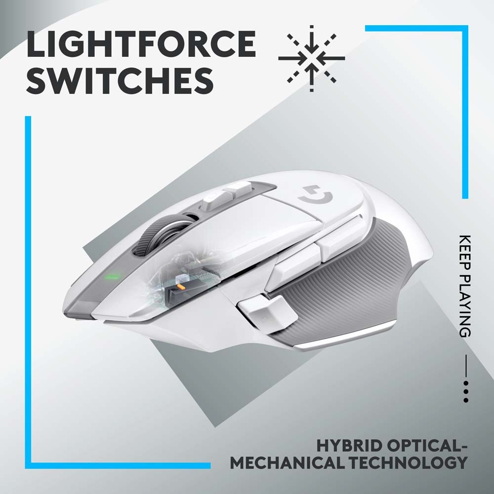 Mouse Gaming Wireless LOGITECH G502 X LIGHTSPEED, 25600 dpi, White Core