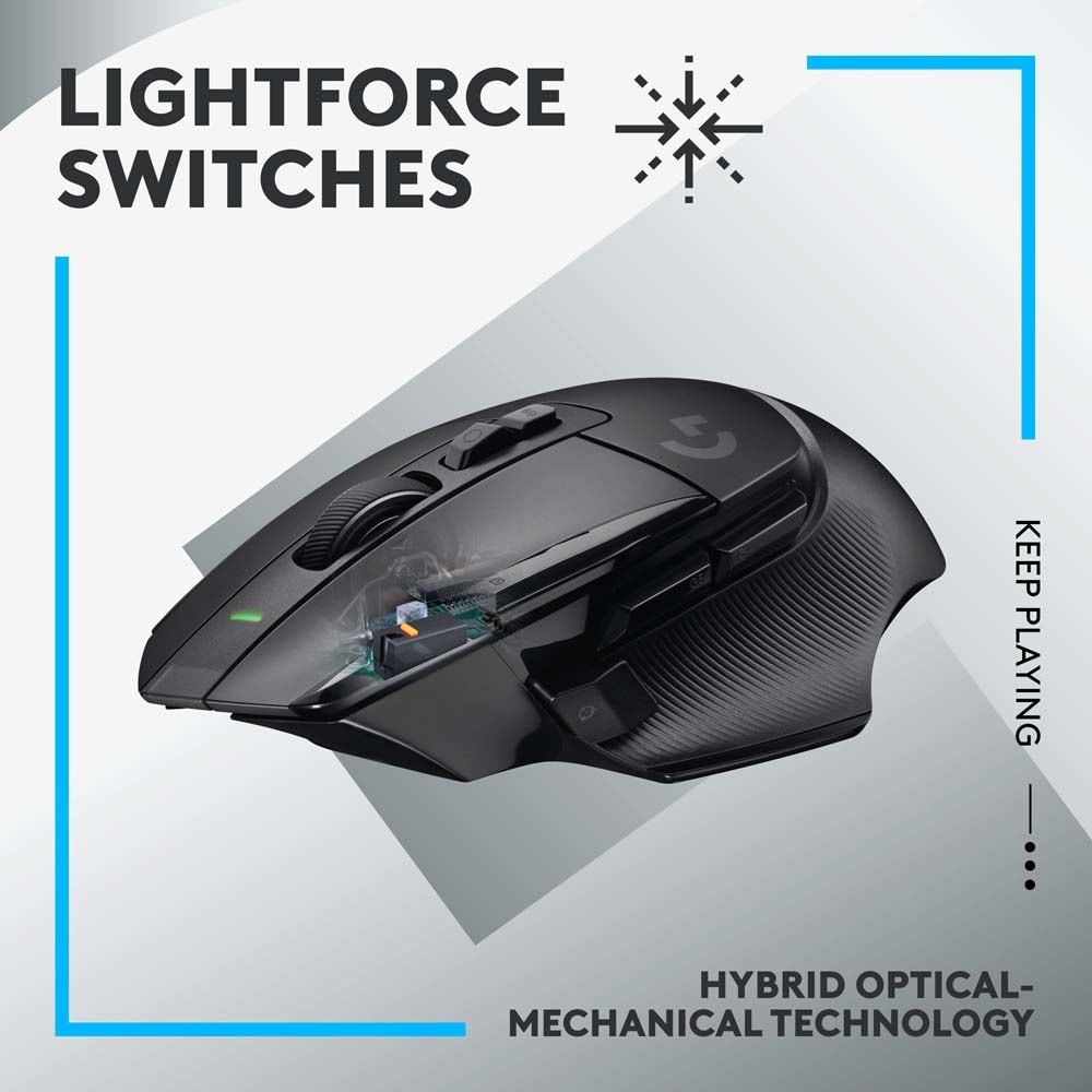 Mouse Gaming Wireless LOGITECH G502 X LIGHTSPEED, 25600 dpi, Black Core